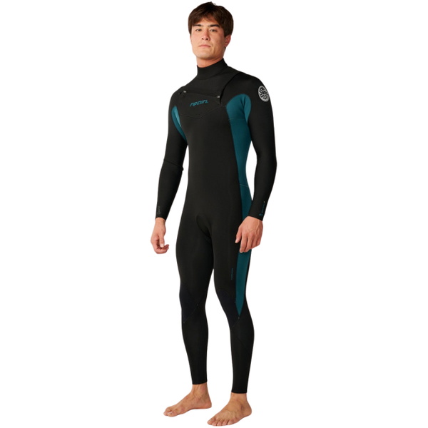 2026 Rip Curl Heren Dawn Patrol 4/3mm Borst Ritssluiting Wetsuit 16QMFS - Green